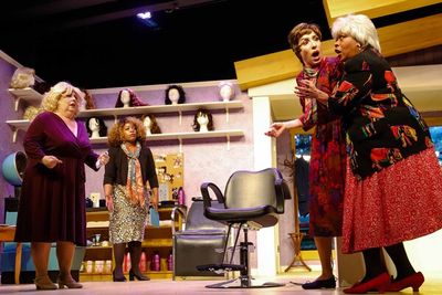 M'Lynn (Shelleigh-Mairi Ferguson), Truvy (Janice Williams), Ouiser (Stephanie Leeper) Photo