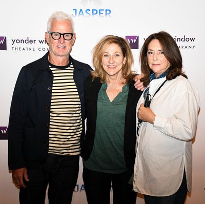 John Slattery, Edie Falco, and Talia Balsom Photo