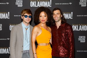 From left, cast members Sean Grandillo, Sasha Hutchings and Christopher Bannow  Photo