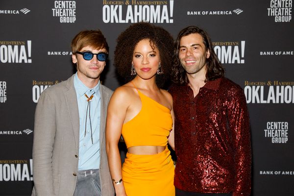 From left, cast members Sean Grandillo, Sasha Hutchings and Christopher Bannow  Photo