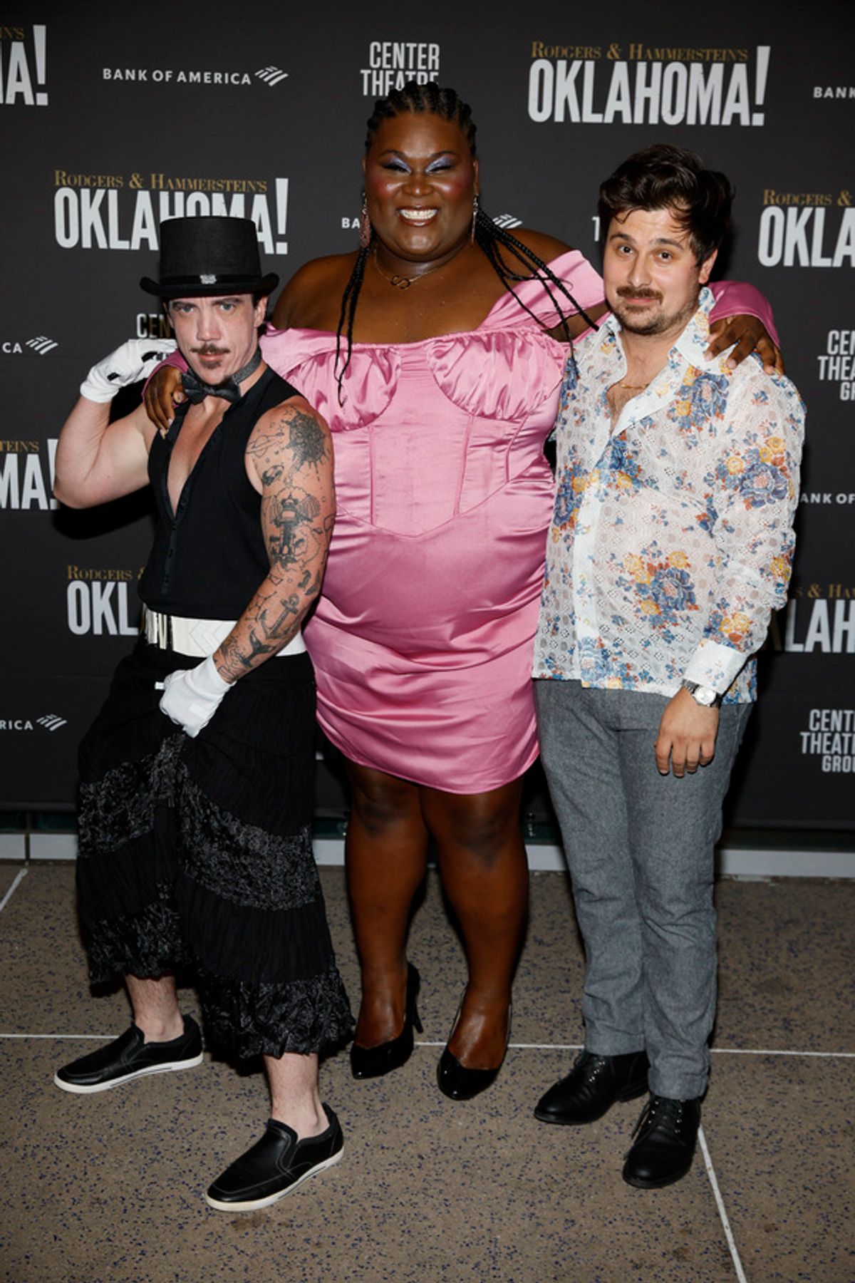 From left, cast members Hennessy Winkler, Sis and Benj Mirman  at 