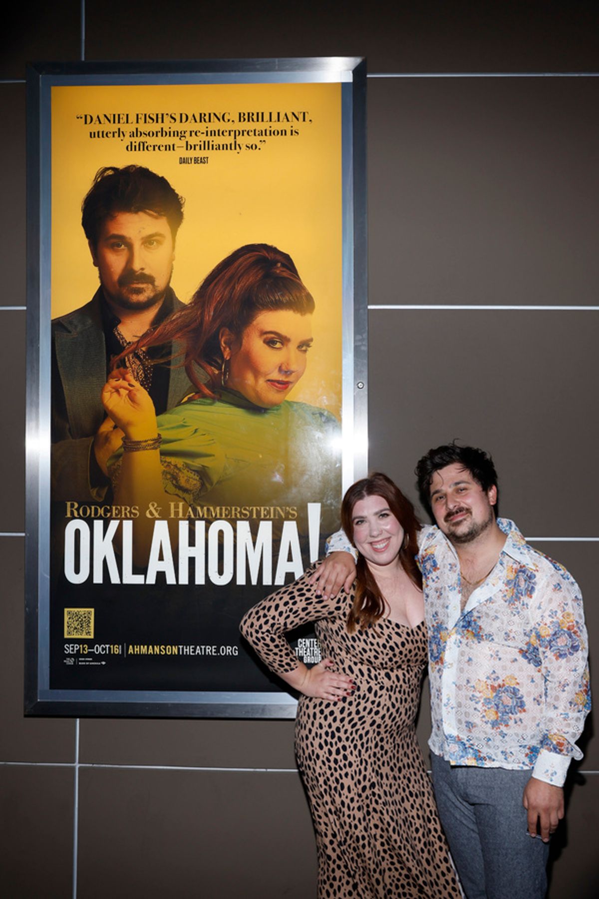 From left, cast members Hannah Solow and Benj Mirman  at 