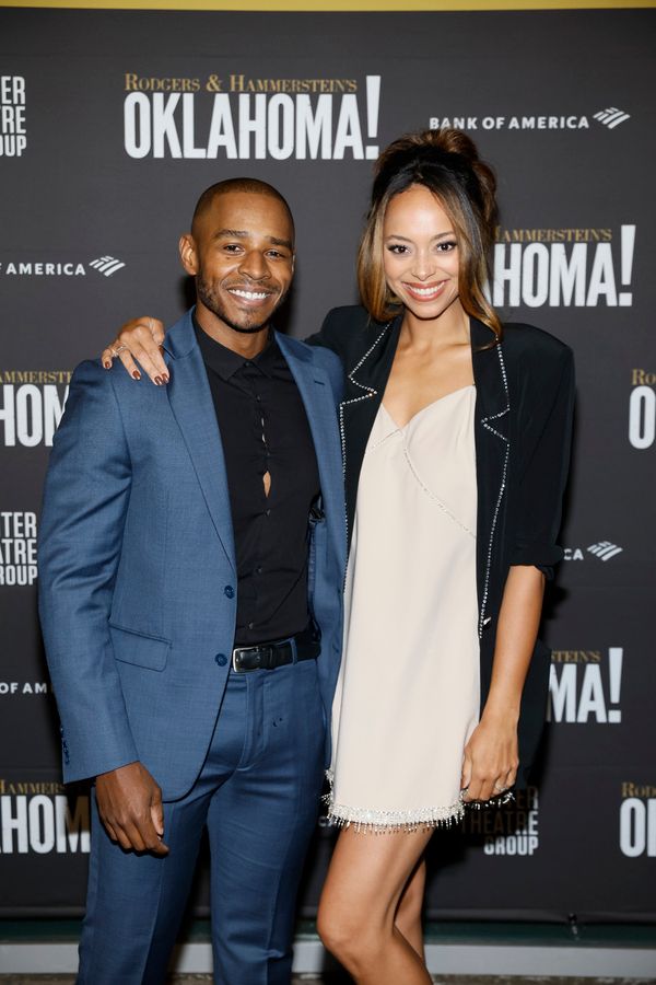 From left, actors Jay Walker and Amber West  Photo