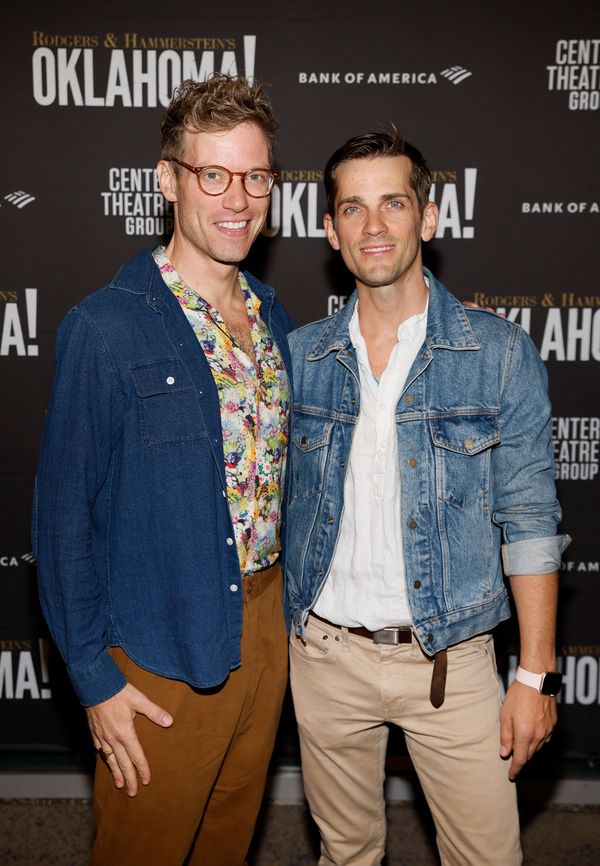 From left, actor Barrett Foa and Andrew Urankar  Photo