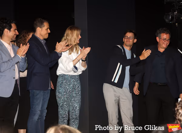 Alex Lacamoire, Steven Levenson, Lisa Brescia, Benj Pasek and Michael Greif Photo