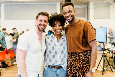 Christian Borle, Adrianna Hicks and J. Harrison Ghee  Photo
