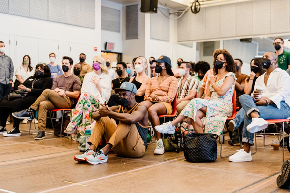 The company at Photos: See Christian Borle, Adrianna Hicks, J. Harrison Ghee & More in Rehearsals for SOME LIKE IT HOT