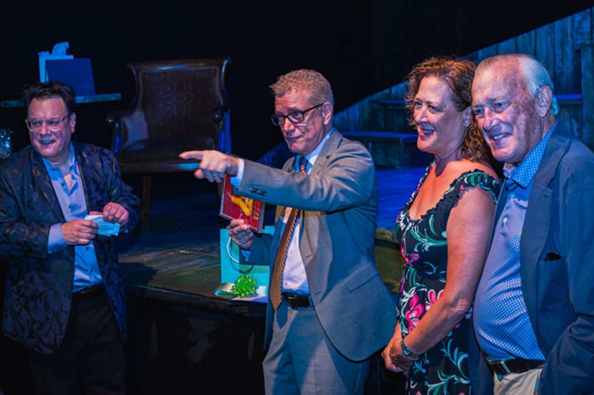 Artistic director Joe Brancato, stage manager Michael Palmer, Tony Award-winning actress Karen Ziemba, actor Bill Tatum at 