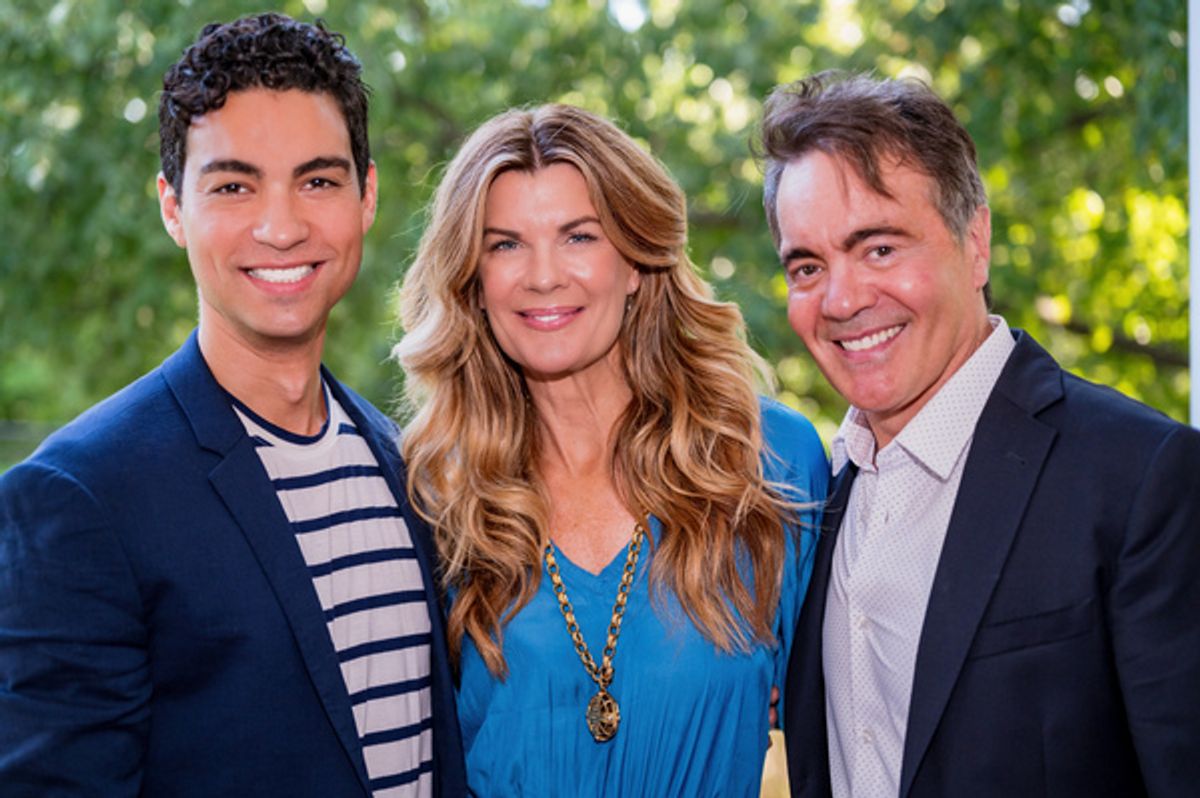 The cast of MR. PARKER -- Davi Santos, Mia Matthews, Derek Smith at 