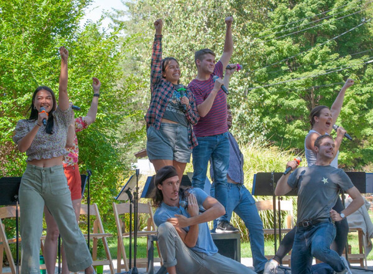 The Cast of Gordon Gets Down! at Photos: Go Inside IN THE WORKS~IN THE WOODS at Forestburgh Playhouse