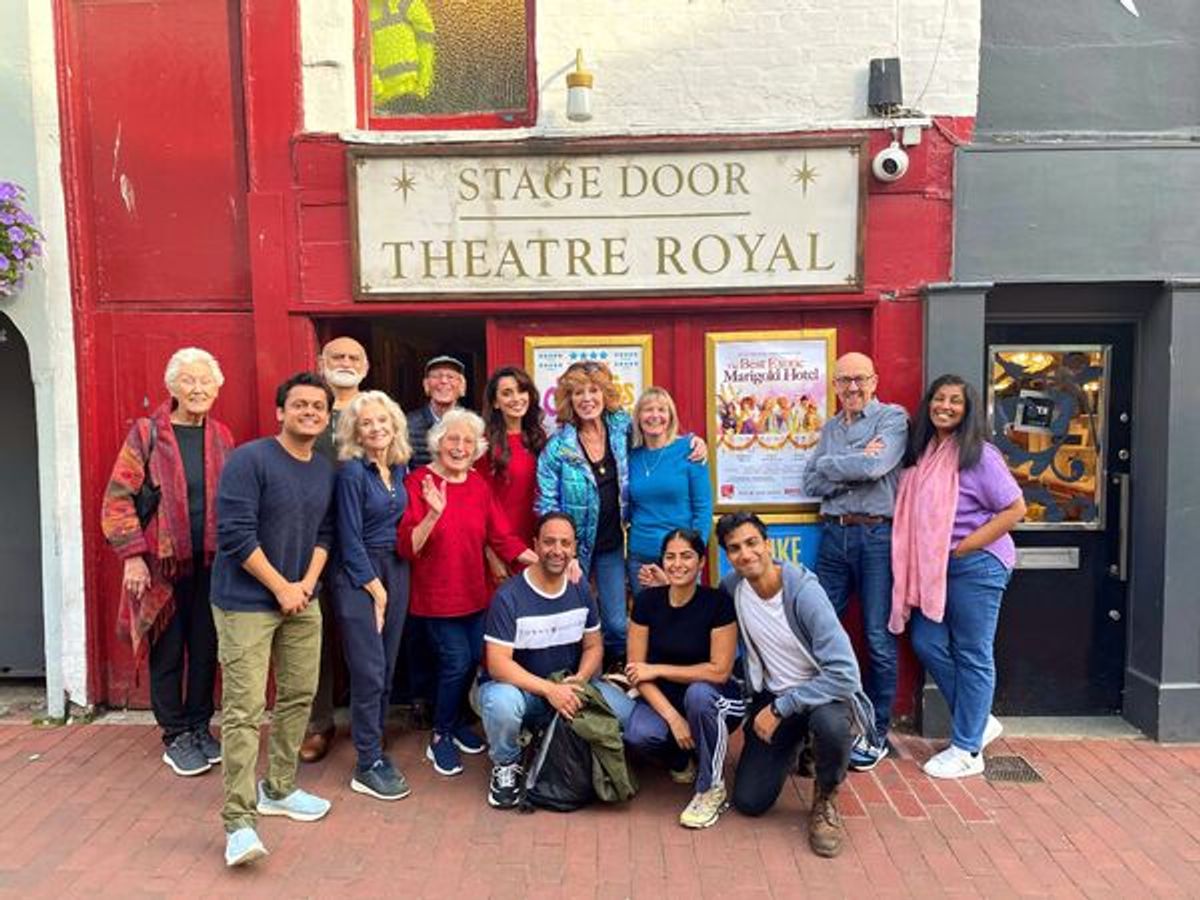 The Best Exotic Marigold Hotel Company at Photo: Hayley Mills, Rula Lenska, Paul Nicholas and THE BEST EXOTIC MARIGOLD HOTEL Company Arrive in Brighton