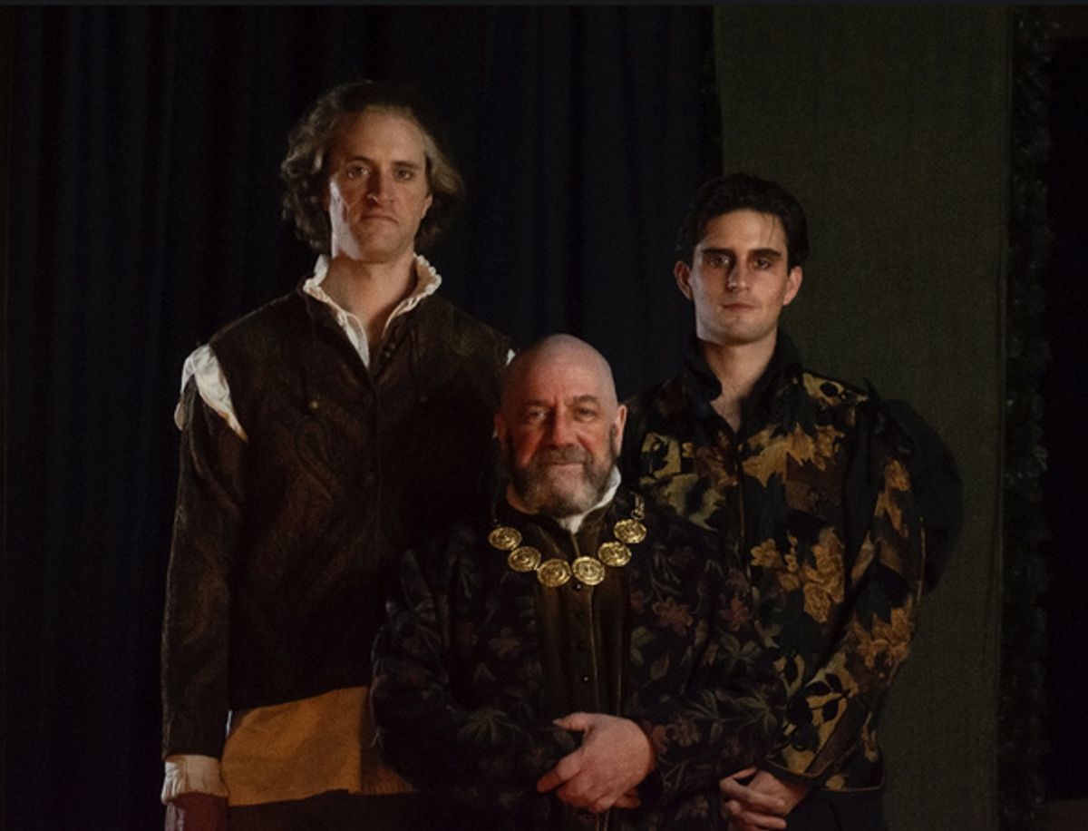 John Lichtwalt as Edgar, Linus Gelber as Gloucester and Dylan Lesch as Edmund. at Photos: First Look At the Cast of Stag & Lion's KING LEAR
