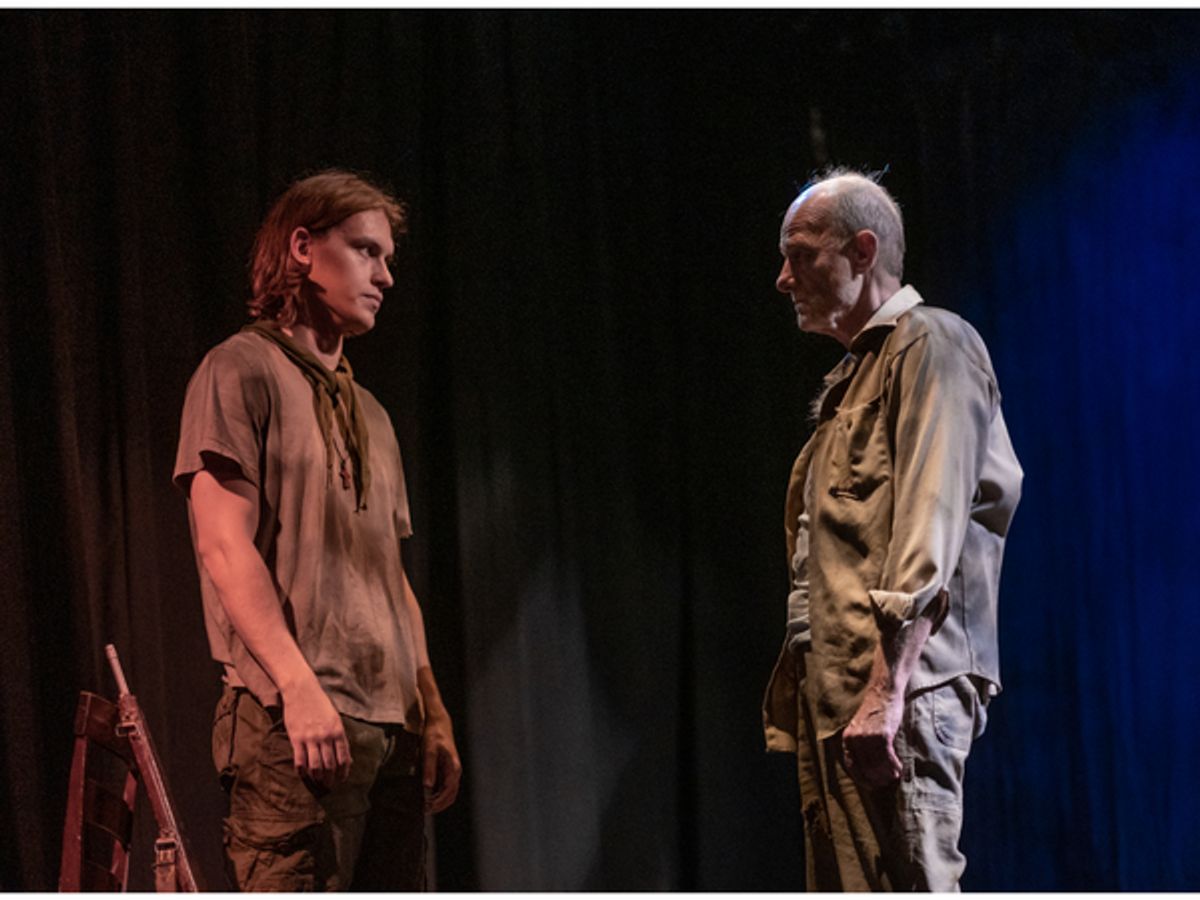 Andrew KoGolenok (Sebasti n) and Zenon Zeleniuch (Rafael) in THE DARK STONE by Alberto Conejero at Repertorio Espa ol.     Produced by AENY - Spanish Artists in New York.     Photo by Michael Palma Mi at Photos: THE DARK STONE Opens At Repertorio Español