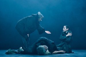 Clare Higgins (Gunhild Borkman), Simon Russell Beale (John Gabriel Borkman) and Lia W Photo