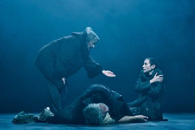 Clare Higgins (Gunhild Borkman), Simon Russell Beale (John Gabriel Borkman) and Lia W Photo