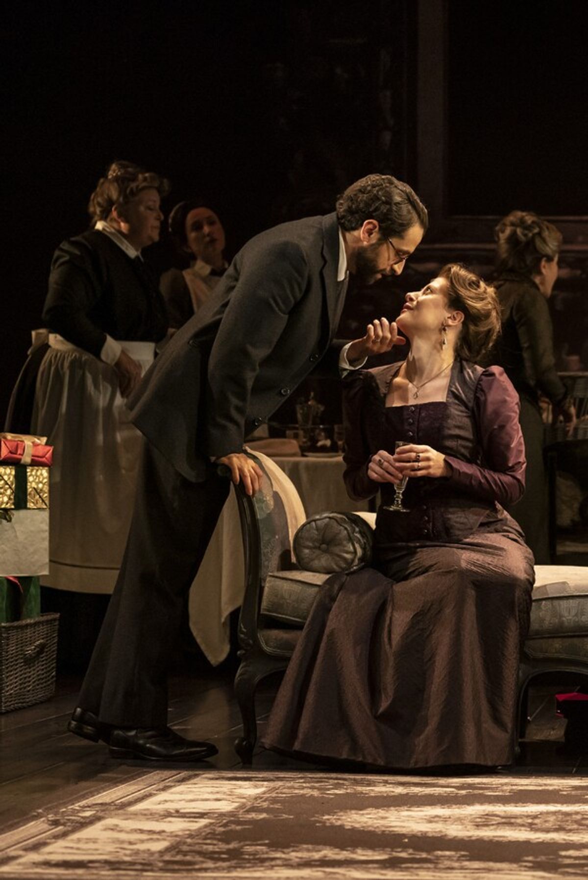 Caissie Levy and Brandon Uranowitz at 