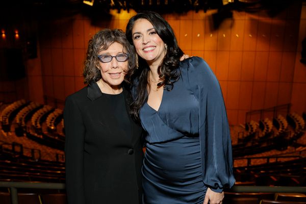 From left, actor Lily Tomlin and cast member Cecily Strong Photo
