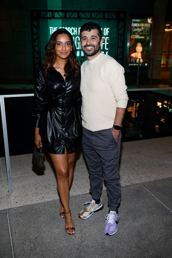 From left, Sana Afzal and actor Behzad Dabu  Photo