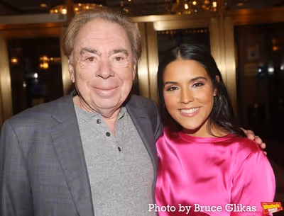 Andrew Lloyd Webber and Linedy Genao Photo