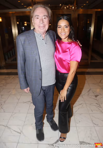 Andrew Lloyd Webber and Linedy Genao Photo