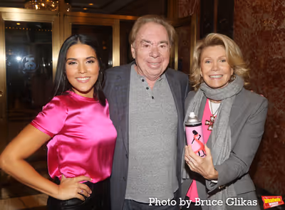 Linedy Genao, Andrew Lloyd Webber and Lead Producer Christine Schwartzman  Photo