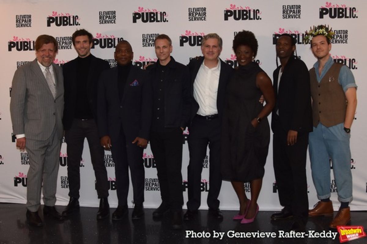 Oskar Eustis, Matthew Russell, Greig Sargeant, Ben Jalosa Williams, John Collins, Daphne Gaines, Christopher-Rashee Stevenson and Gavin Price at 