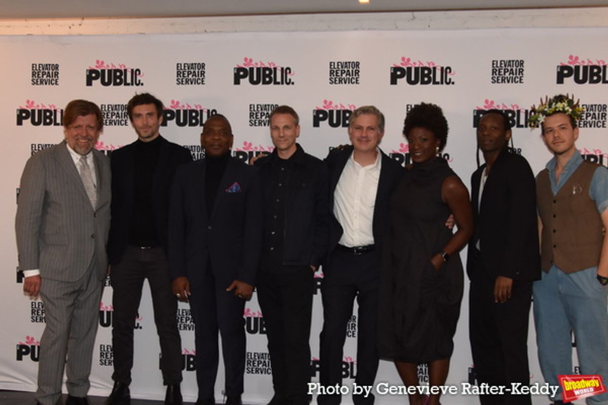 Oskar Eustis, Matthew Russell, Greig Sargeant, Ben Jalosa Williams, John Collins, Daphne Gaines, Christopher-Rashee Stevenson and Gavin Price at 