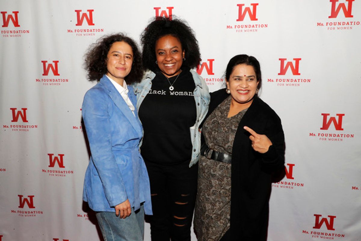 Ilana Glazer, Chanel Ali, and Zarna Garg at Photos: Illana Glazer, Dulcé Sloan, Yamaneika Saunders, Zarna Garg, and More Attend Ms. Foundation Comedy Night at Carolines