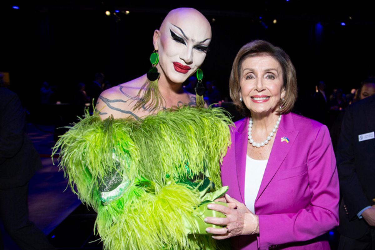 Sasha Velour and Nancy Pelosi at 