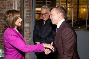 Nancy Pelosi, Matt Joslyn, Moises Kaufman Photo