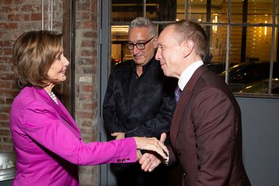 Nancy Pelosi, Matt Joslyn, Moises Kaufman Photo