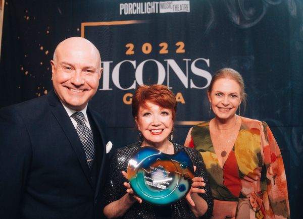 Artistic Director Michael Weber, the 2022 ICONS Award recipient Tony-Award winner Don Photo