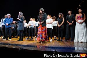 Keith Edwards, Diane Paulus, Brisa Areli Munoz, and the cast of 1776 Photo