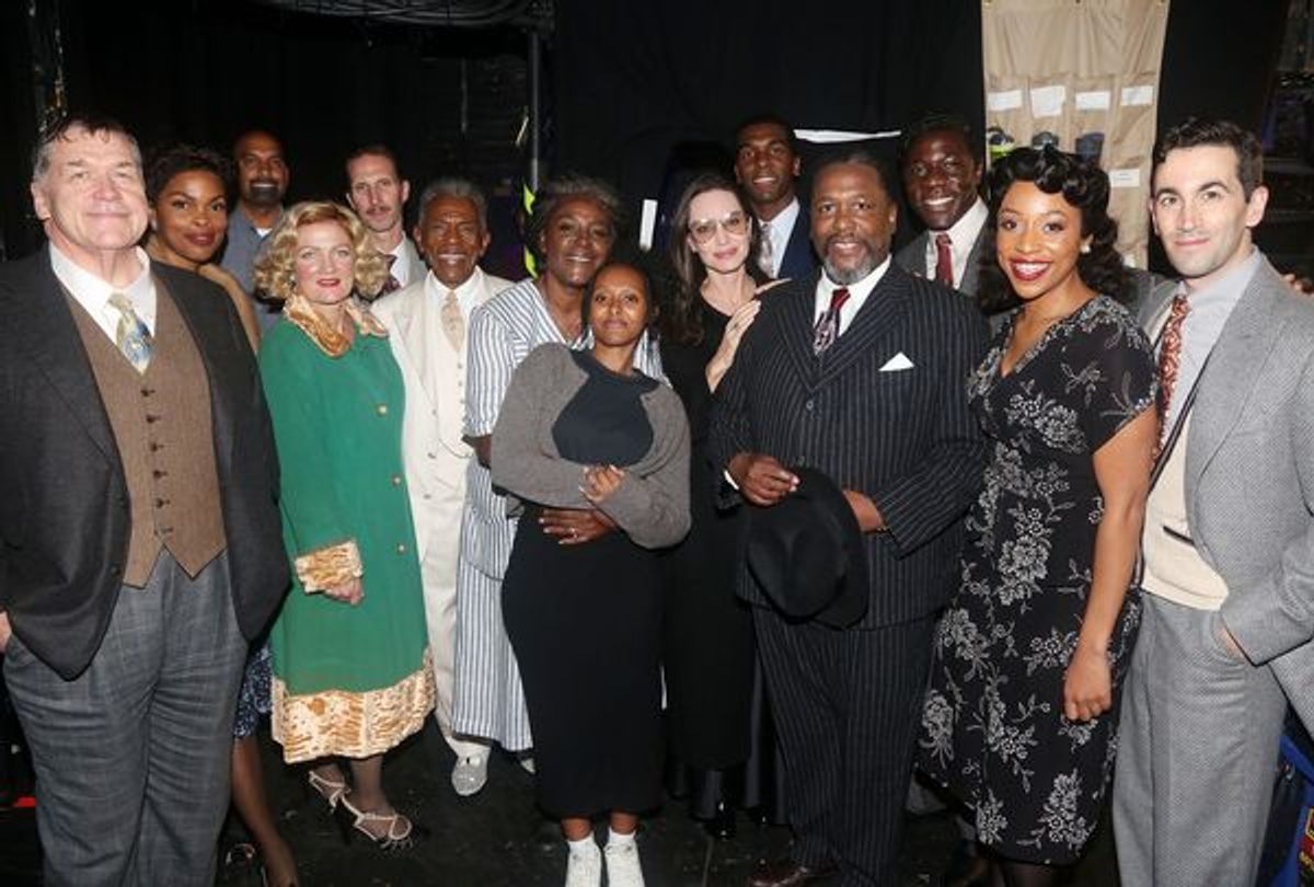 Angelina Jolie and Daughter Zahara with the Cast of Death of a Salesman at Photos: Angelina Jolie, Angela Bassett & More Visit DEATH OF A SALESMAN