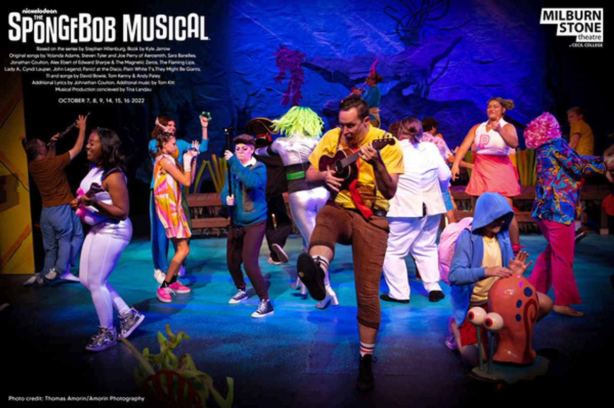 The cast at Photos: First Look At THE SPONGEBOB MUSICAL At The Milburn Stone Theatre