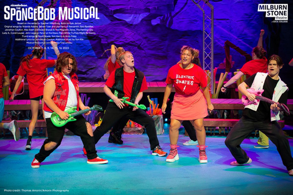 Cynthia Acevedo and the cast at Photos: First Look At THE SPONGEBOB MUSICAL At The Milburn Stone Theatre