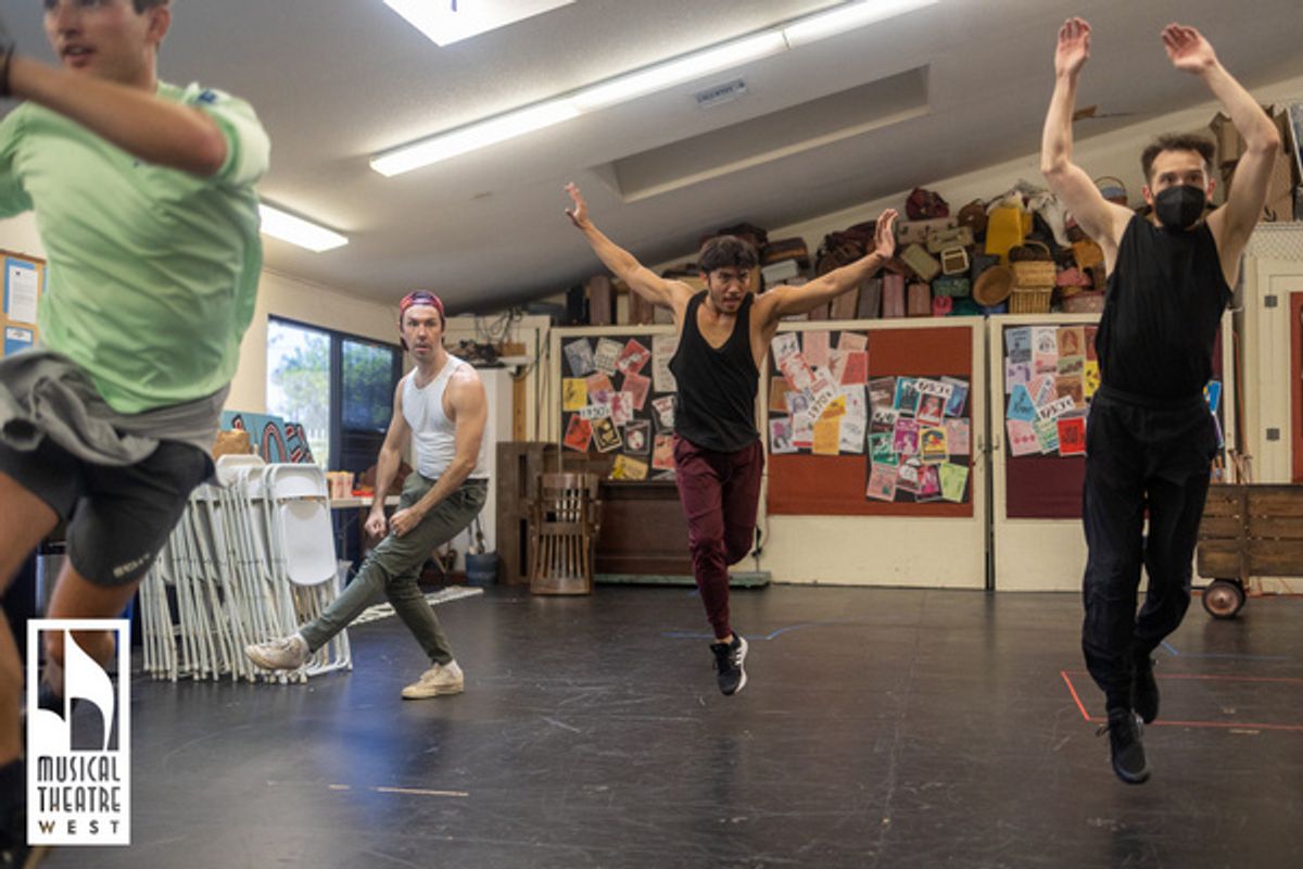 Brandon Keith Rogers (Henry), Daniel John O''Connor (Rockey), Josh Alvarez (Smokey), Cedric Dodd (Bouley) at Photos: First Look At Lesli Margherita and More In DAMN YANKEES At Musical Theatre West