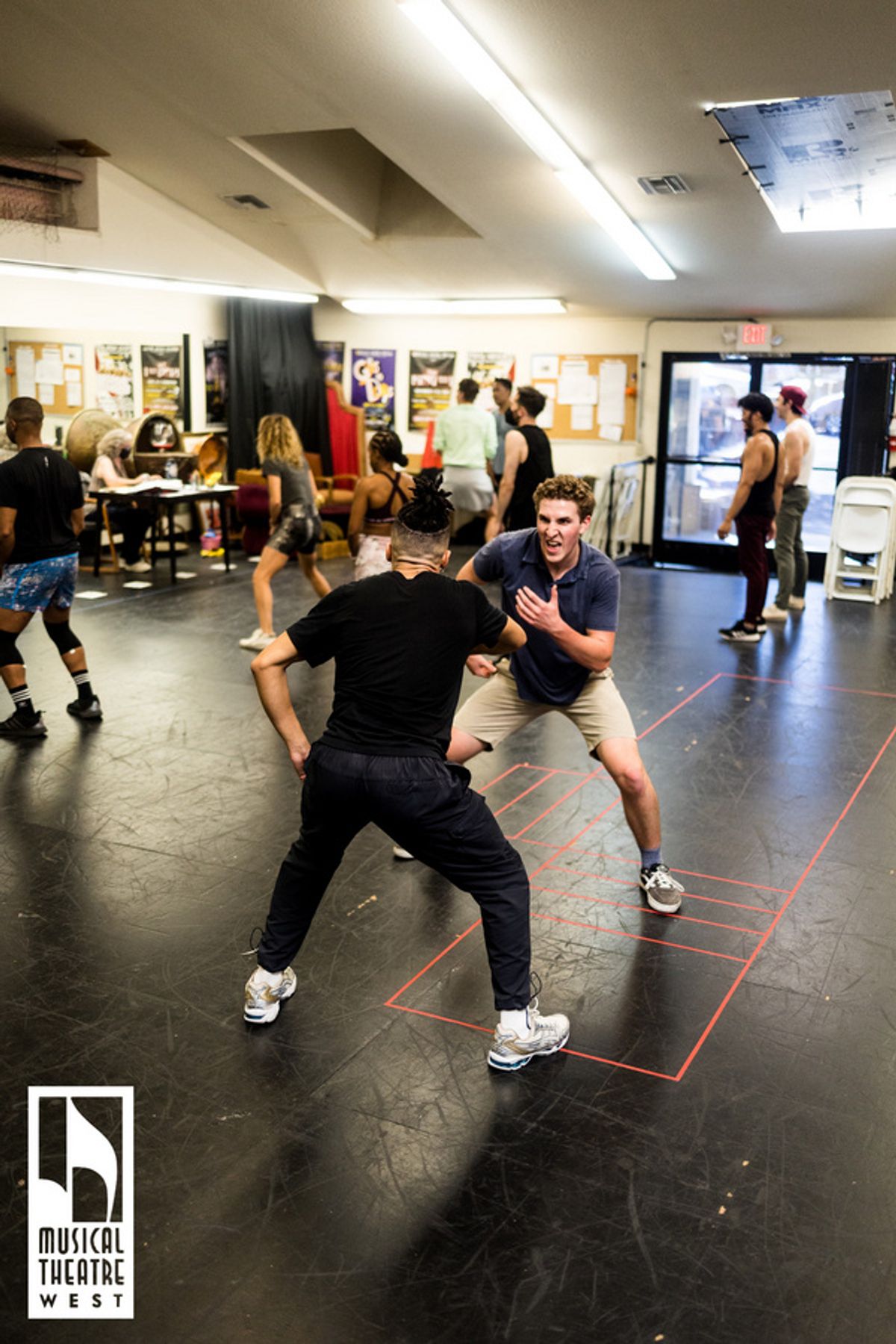 Alejandro MullerDahlberg (Mickey) and Logan Rice (Bryant) at Photos: First Look At Lesli Margherita and More In DAMN YANKEES At Musical Theatre West