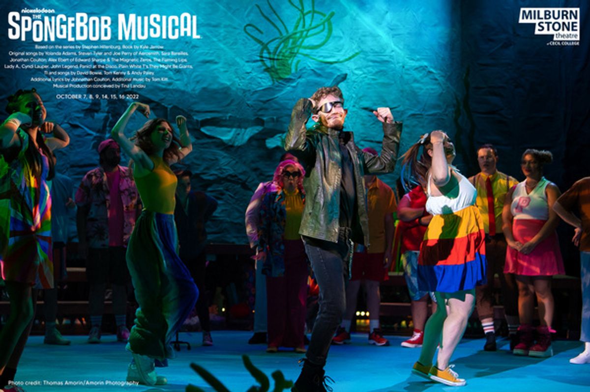 Silas Taylor and the cast of The SpongeBob Musical  at 