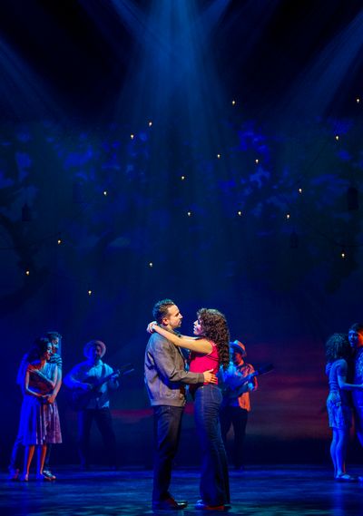 Brandon Espinoza, Linedy Genao, and the Company of On Your Feet! Photo