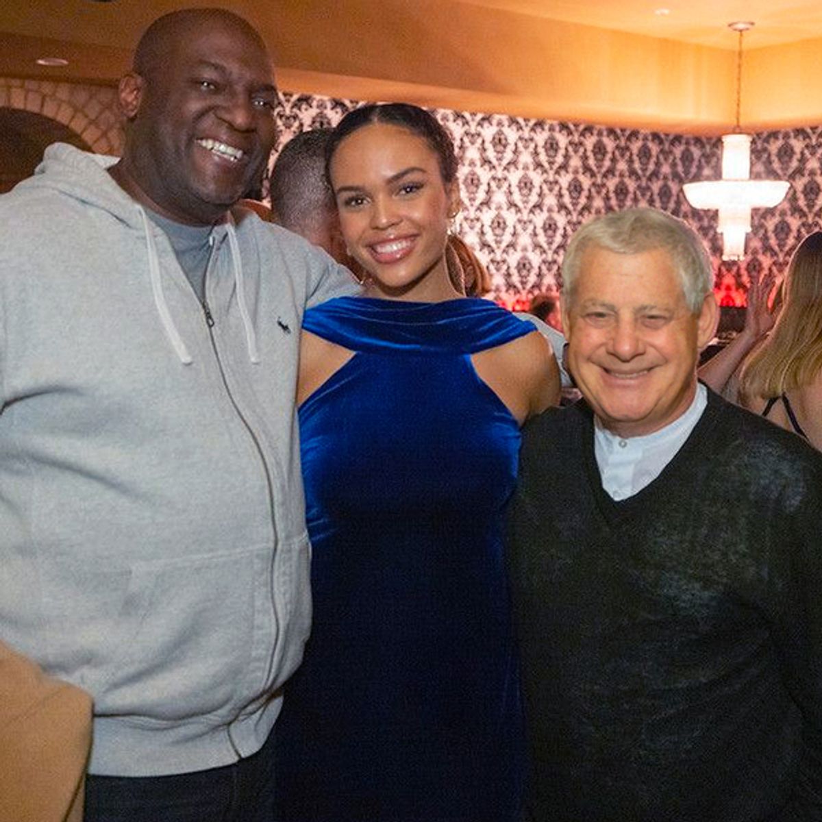 Proud dad Eric Dortch, Haley Dortch (Fantine) and Cameron Mackintosh at 