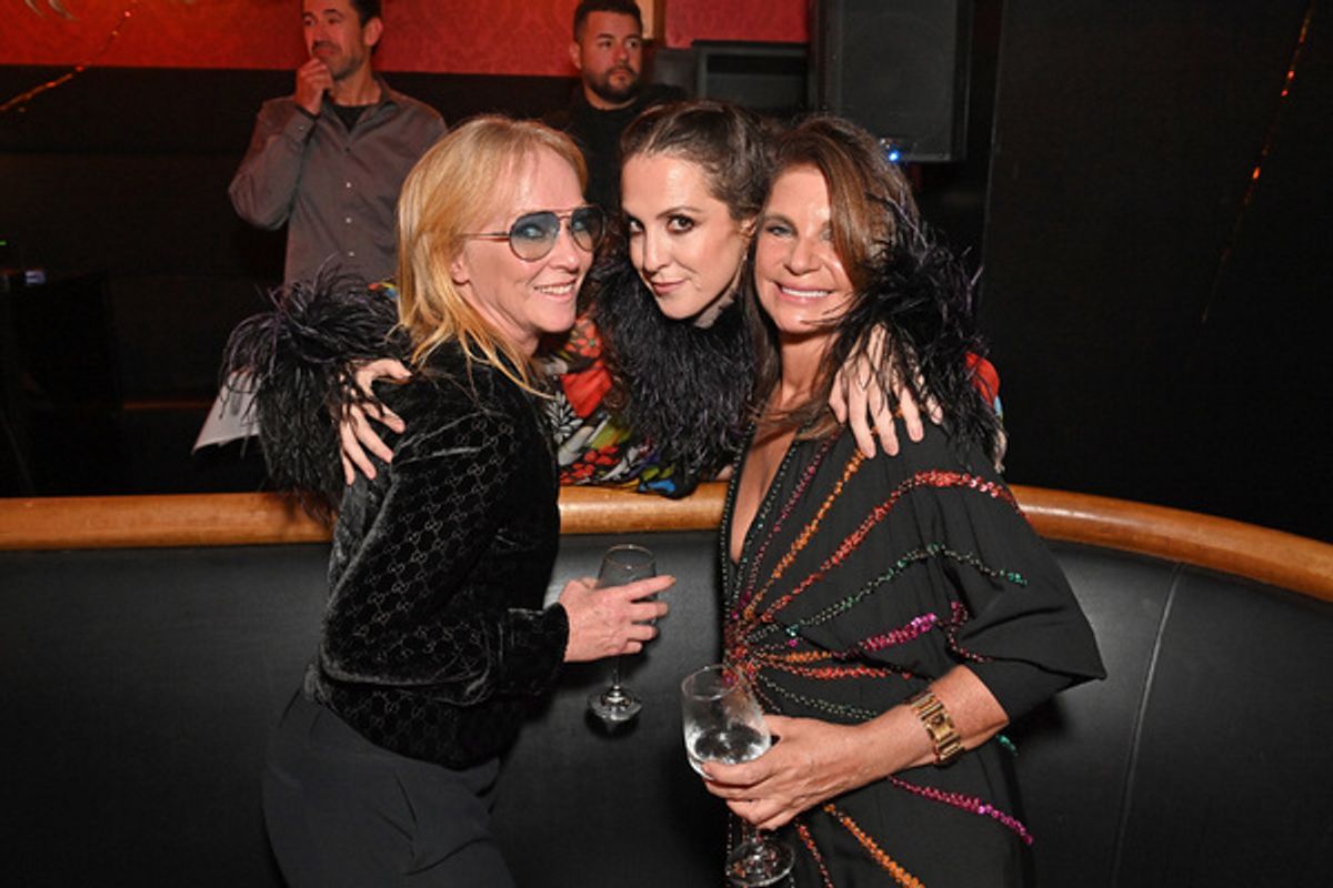 Kerstin Emhoff, Sara Moonves, and Natalie Massenet at 