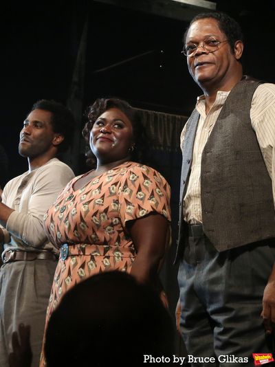 John David Washington, Danielle Brooks and Samuel L Jackson  Photo