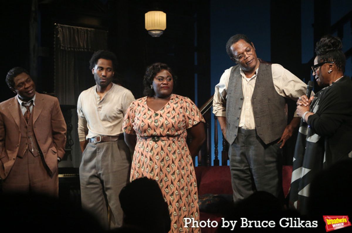 Michael Potts, John David Washington, Danielle Brooks, Samuel L Jackson and Director LaTanya Richardson Jackson at 