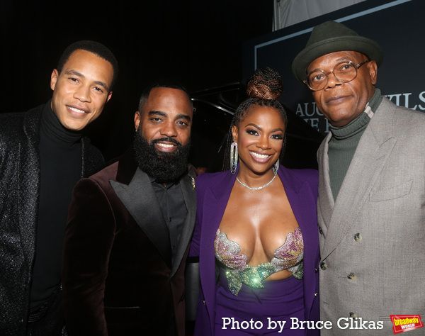 Trai Byers, Producer Todd Tucker, Producer Kandi Burruss and Samuel L. Jackson Photo