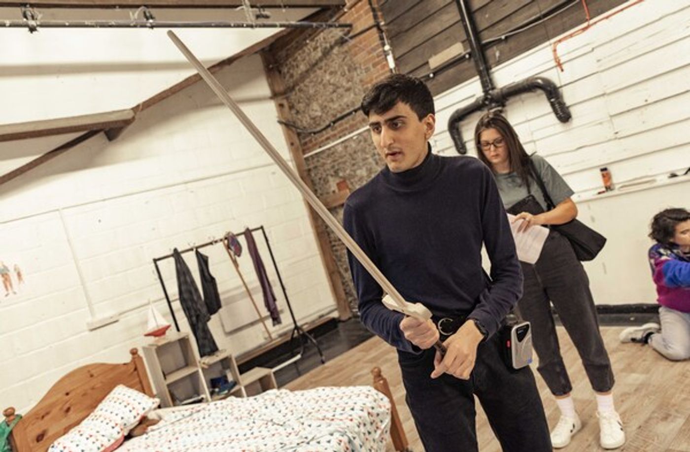 Photos: In Rehearsal for Michael Morpurgo's THE SLEEPING SWORD At The Watermill  Image