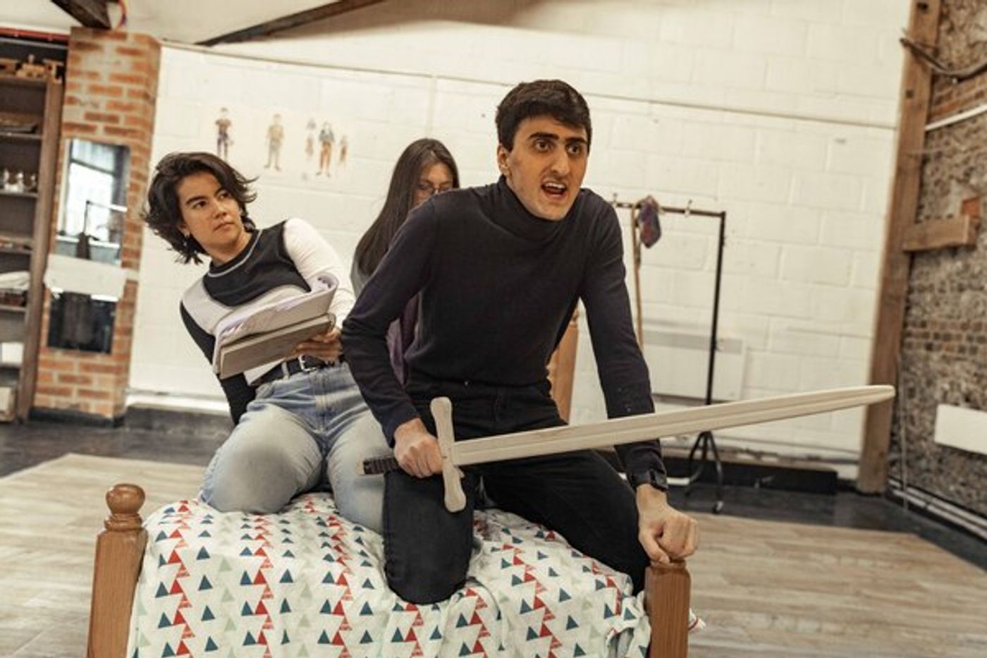 Photos: In Rehearsal for Michael Morpurgo's THE SLEEPING SWORD At The Watermill  Image