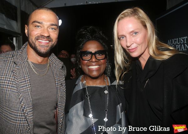 Jesse WIlliams, Director LaTanya Richardson Jackson and Uma Thurman Photo