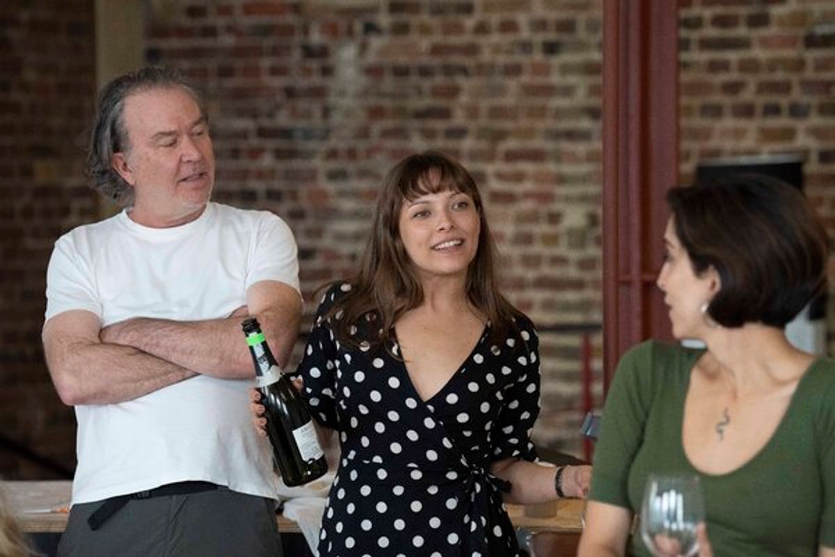 Timothy Hutton, Molly Osborne, Pooya Mohseni at Photos: Inside Rehearsal For THE SEX PARTY at the Menier Chocolate Factory