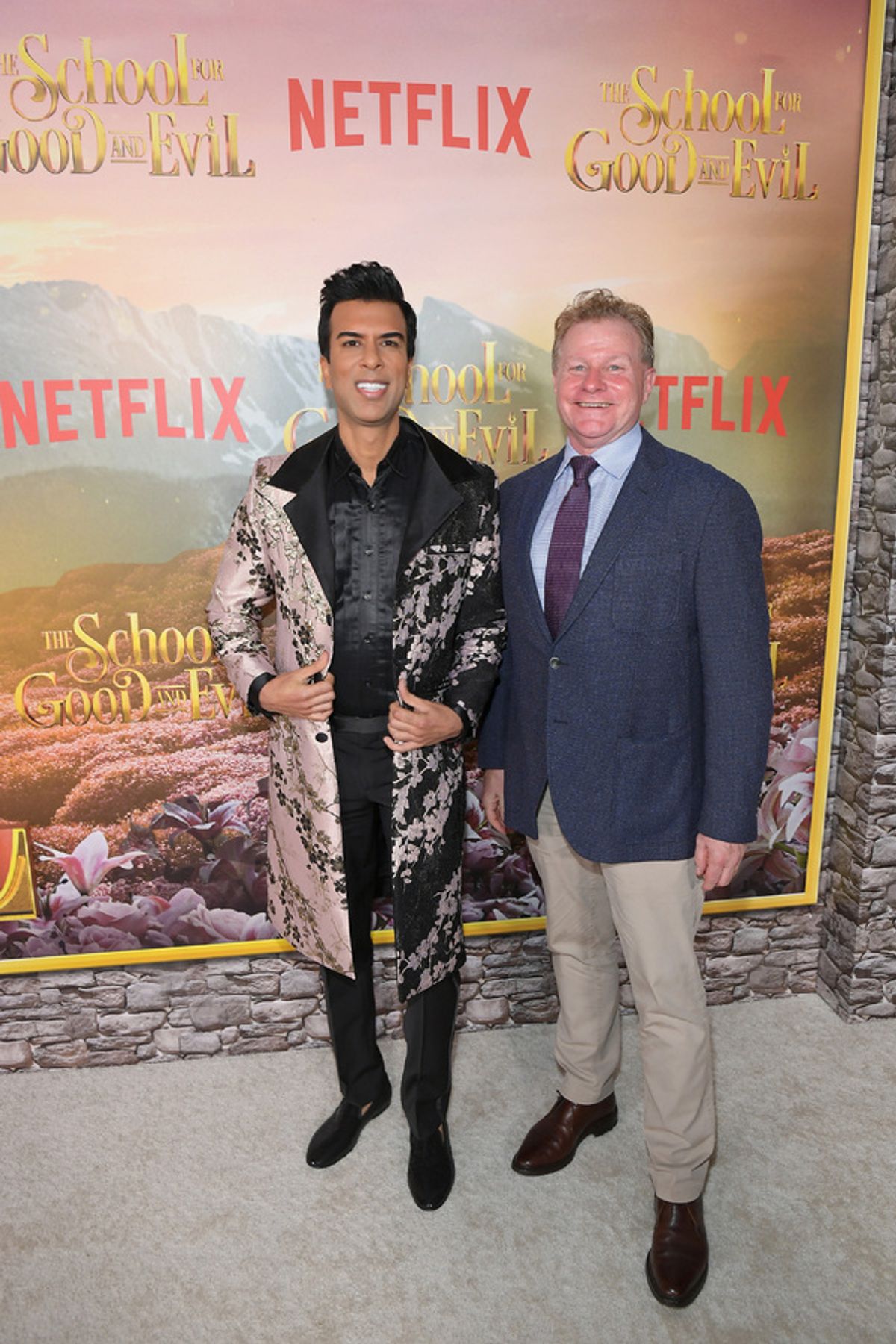 Soman Chainani and David Magee at Photos: Patti LuPone, Sophia Anne Caruso & More Attend THE SCHOOL FOR GOOD & EVIL Premiere